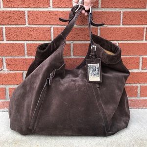 Ralph Lauren Super Cool Suede Handbag